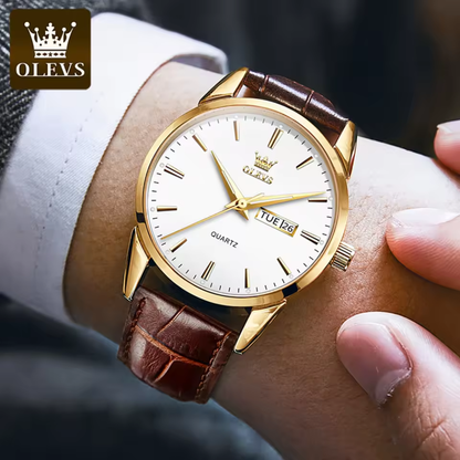 Olevs Classic Gold Calendar Quartz