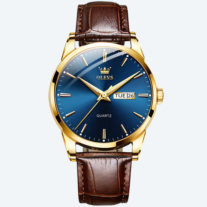 Olevs Classic Gold Calendar Quartz
