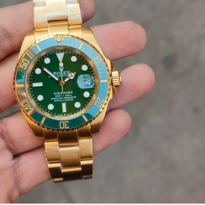Submariner  Ro. Green Gold 116610lv 40mm Steel