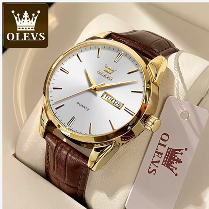 Olevs Classic Gold Calendar Quartz