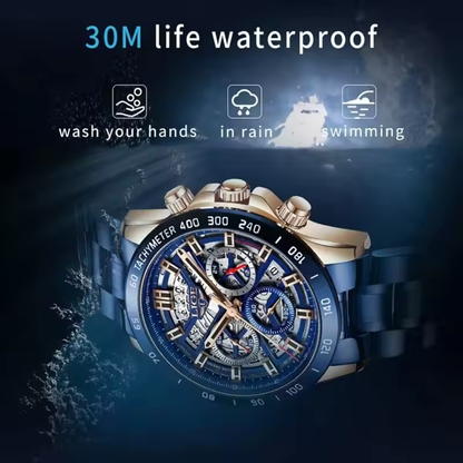 LIGE Chronograph Steel Collection