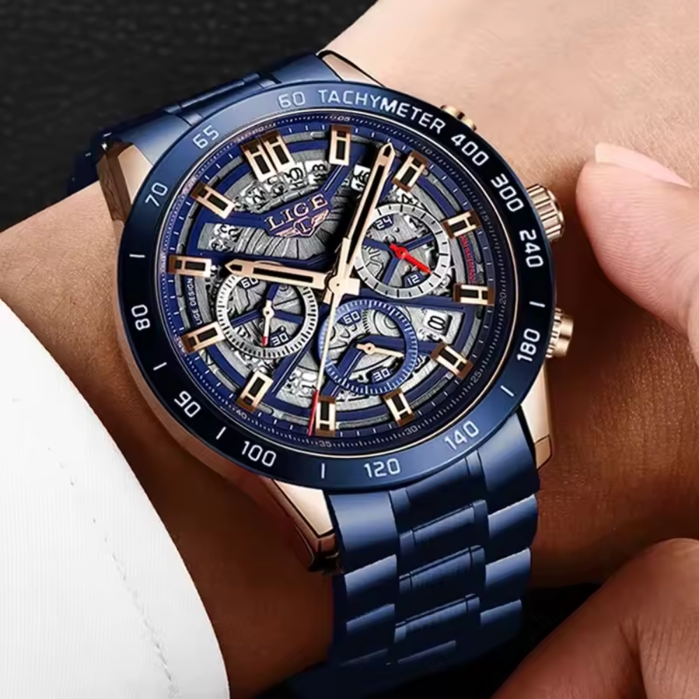 LIGE Chronograph Steel Collection